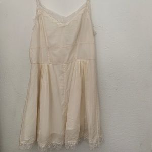 Lace Off White Spaghetti Strap Boho Dress